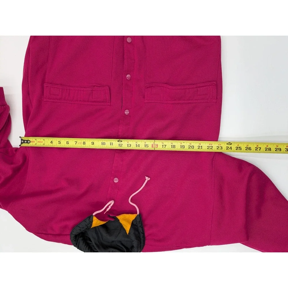 Vintage 80s 90s Colorblock Reversible‎ Fleece Windbreaker Jacket Womens